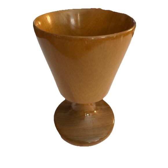 Myrtle Craft Studio Oregon Myrtlewood Goblet/Chalice Shaped Wall Vase Wall Art - Picture 2 of 6